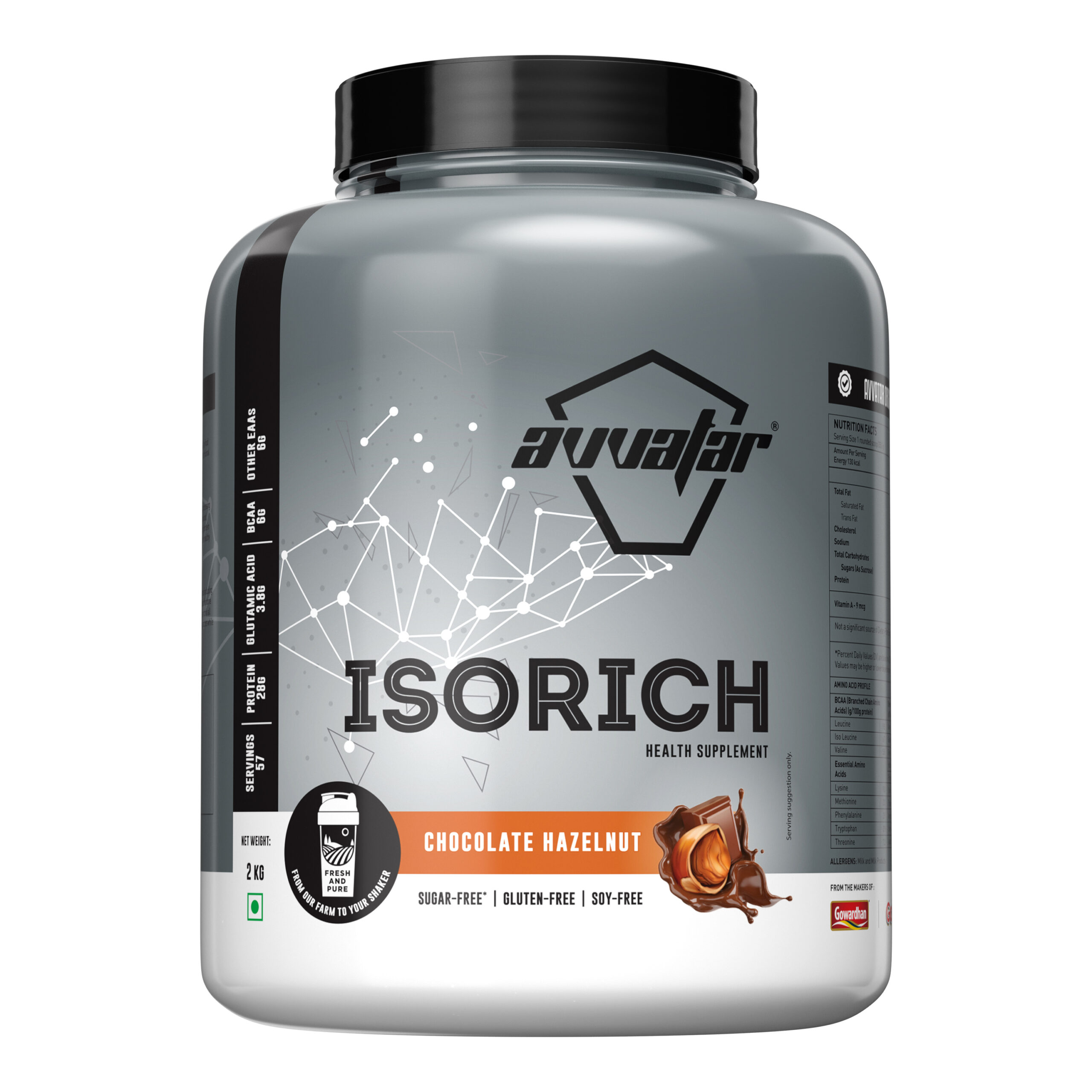 isorich 2kg choco hazelnut